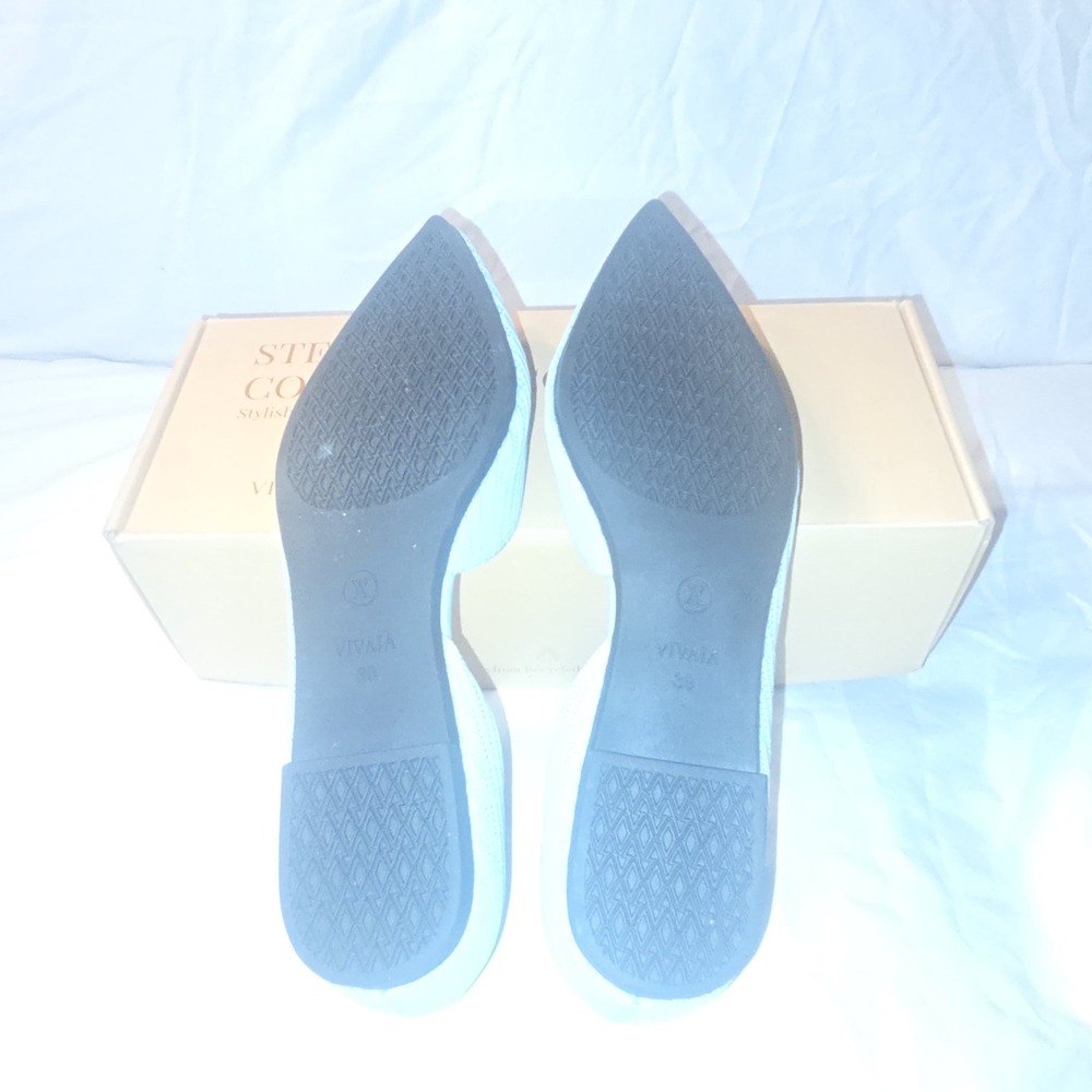 VIVAIA Sky Blue Knit Pointed Toe D'Orsay Flats Shoes EU 39 US 8‎ - Picture 5 of 9